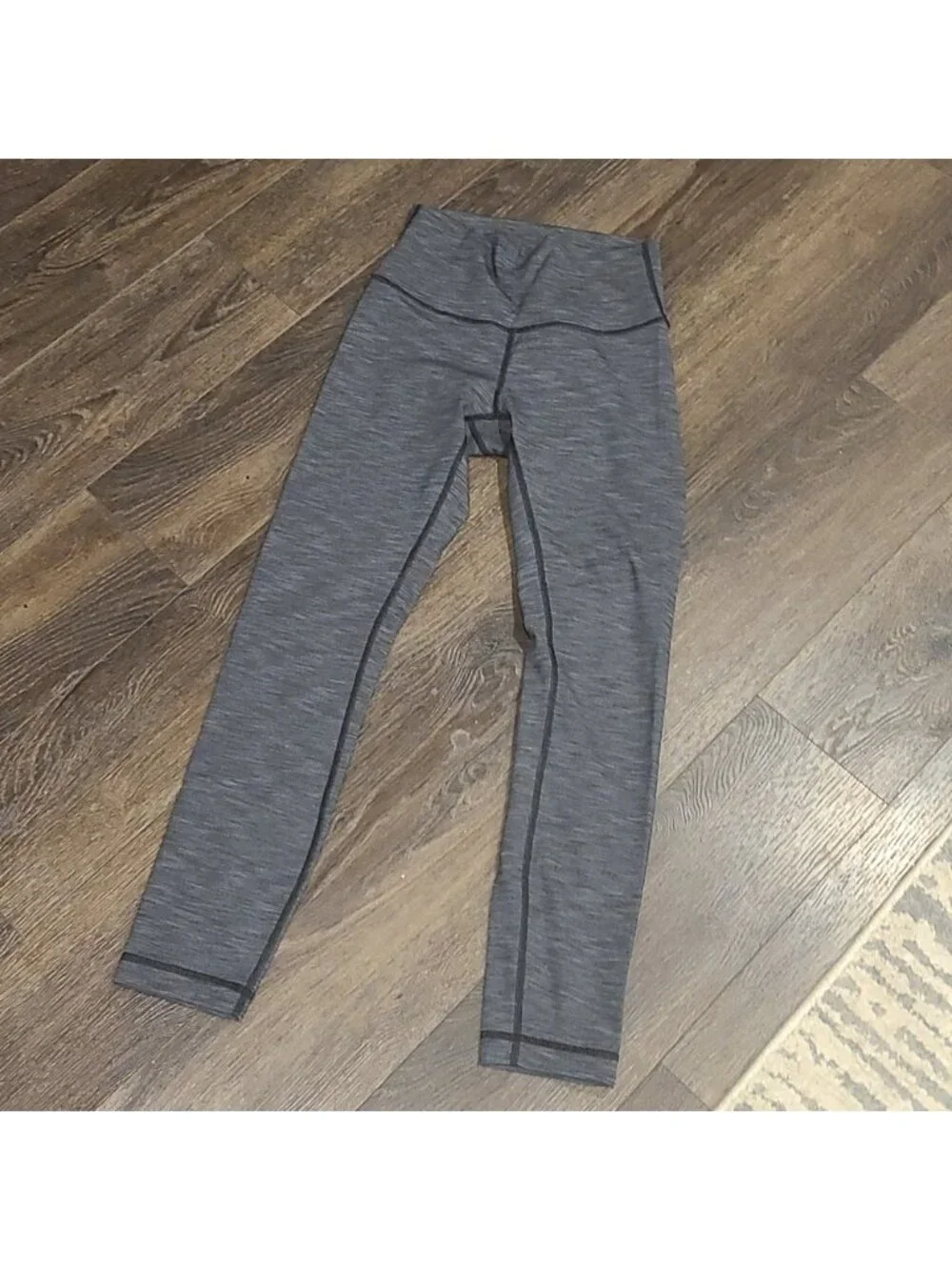 Lululemon Wunder Under Pant (Hi-Rise)Heathered Black EEUC